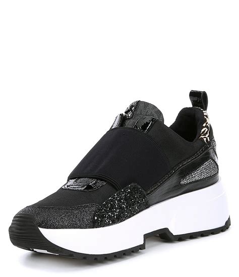 black michael kors slip on sneakers|michael kors sparkly sneakers.